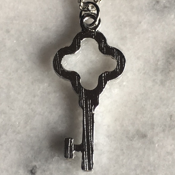 Crystal Rhinestone Key Necklace - Picture 10 of 14